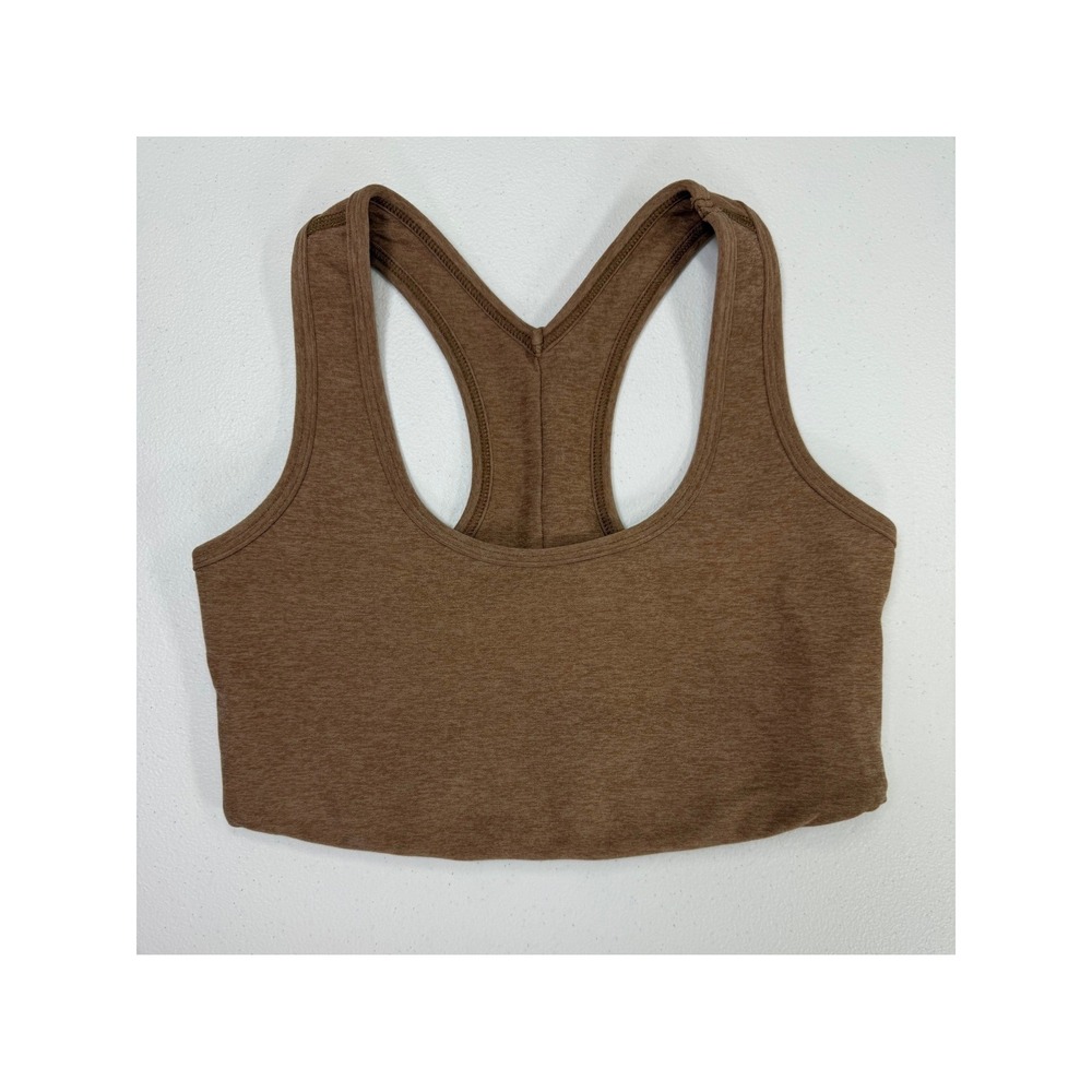 Beyond Yoga Spacedye Racerback Bra Women XS Brown Tan Pilates Gym Earthy